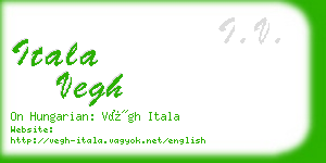 itala vegh business card